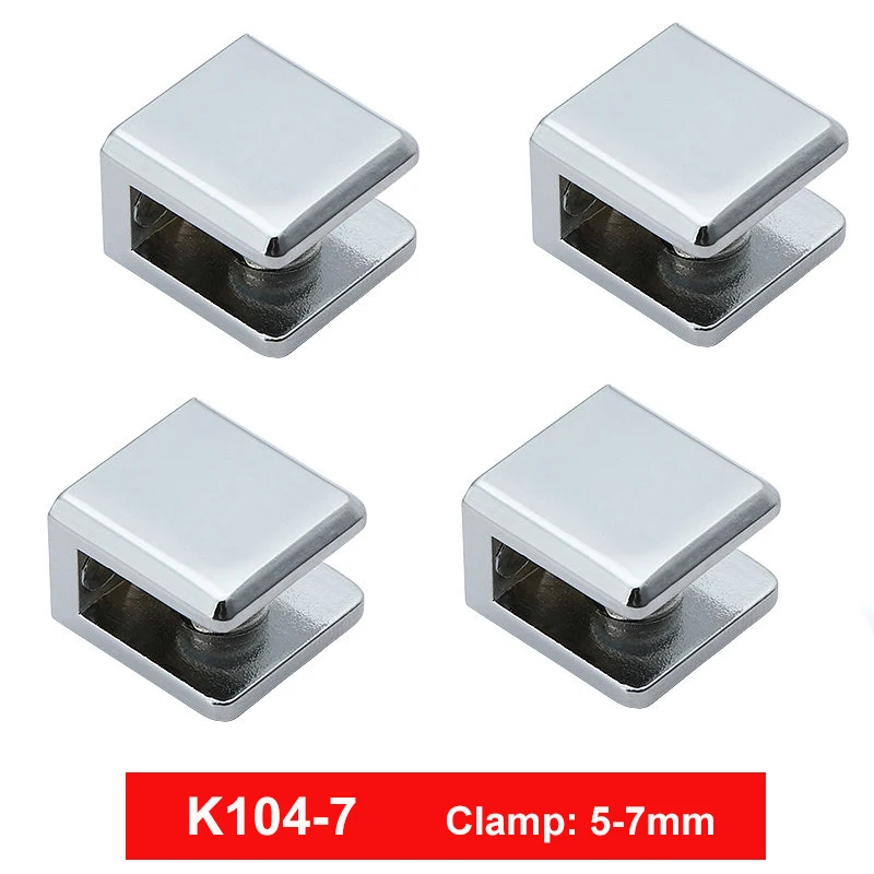 8Pcs K104 7 Square Shape Chrome Finished Zinc Alloy Glass Clamps Shelves Support Bracket Clips For 5 To 7Mm Board huismerk kopen in de aanbieding 8Pcs K104 7 Square Shape Chrome Finished Zinc Alloy Glass Clamps Shelves Support Bracket Clips For 5 To 7Mm Board huismerk kopen in de aanbieding