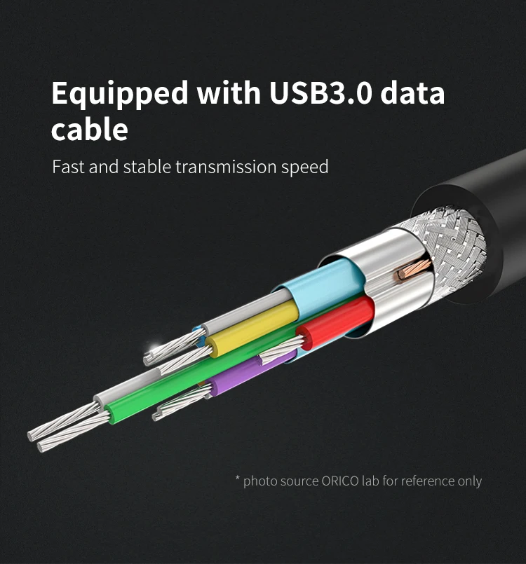 ORICO 3,5 дюймовый корпус для жесткого диска USB3.0 на SATA жесткий диск Внешний чехол для жесткого диска без инструментов 8 ТБ для 3," SATA HDD и SSD dapter