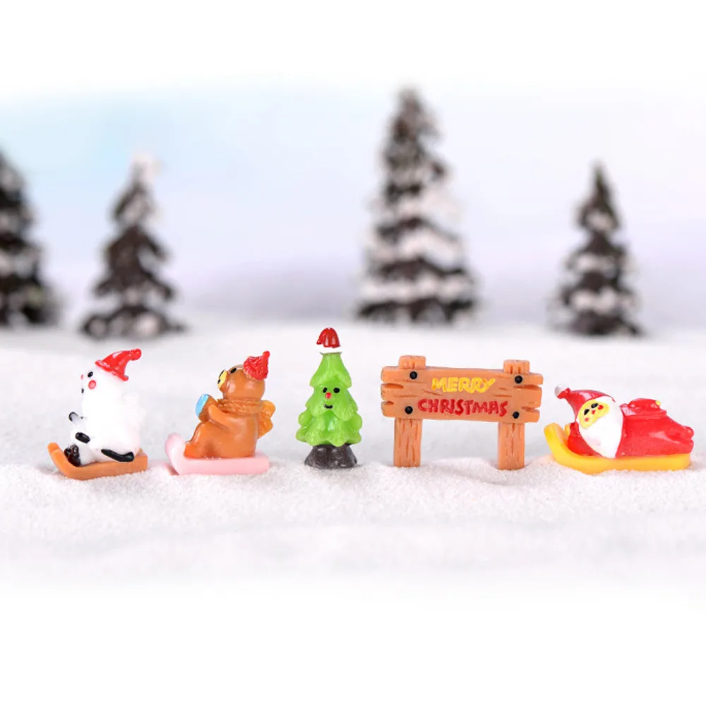 

#10 New Year 2019 Merry christmas Decorations For Home Mini Resin Christmas Tree Snowman Santa Lovely Decoration Party