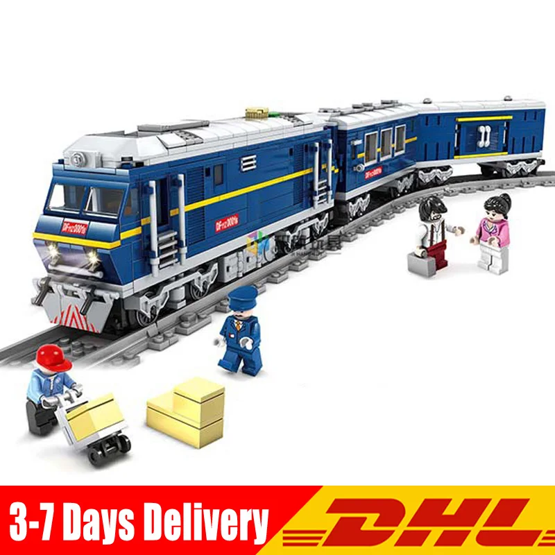 

KAZI 98220 City Power Driven Diesel Train Track Model Building Blocks Train Track Bricks DIY Toys Birthday Christmas Gifts