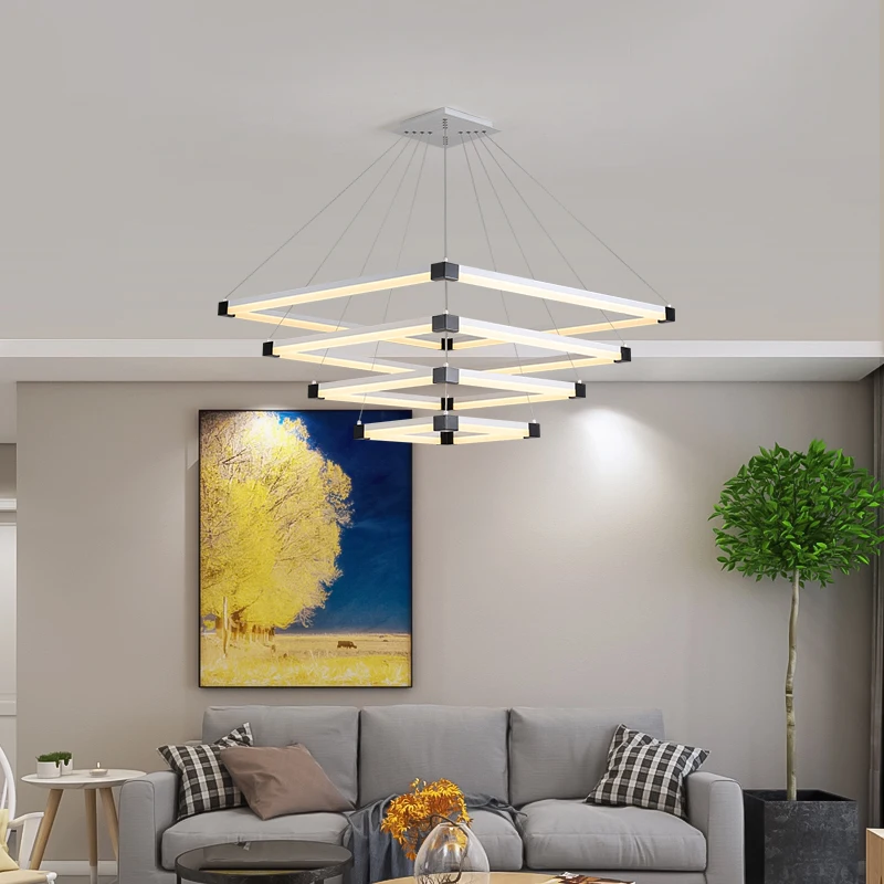 

Modern Led Chandelier Rings Circle Ceiling mounted LED Chandelier Lighting For Living room Dining room Kitchen &White&coffe