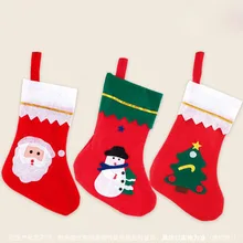 10 шт./лот, рождественские носки с подвеской в виде елки Криса, носки Санта-Клауса, вечерние, праздничные украшения