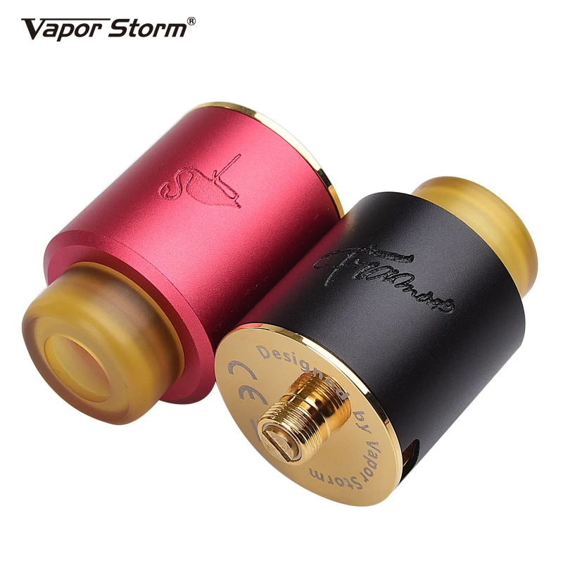 

Original Vapor Storm Flamingo RDA Atomizer 24mm 2mL Dual Coil 510 Thread RDA DIY Electronic Cigarette Mod VS Mad Dog RDA