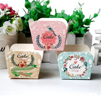 

new pattern baking square Film Muffin Cake paper cup High temperature resistance baking Bread paper cup