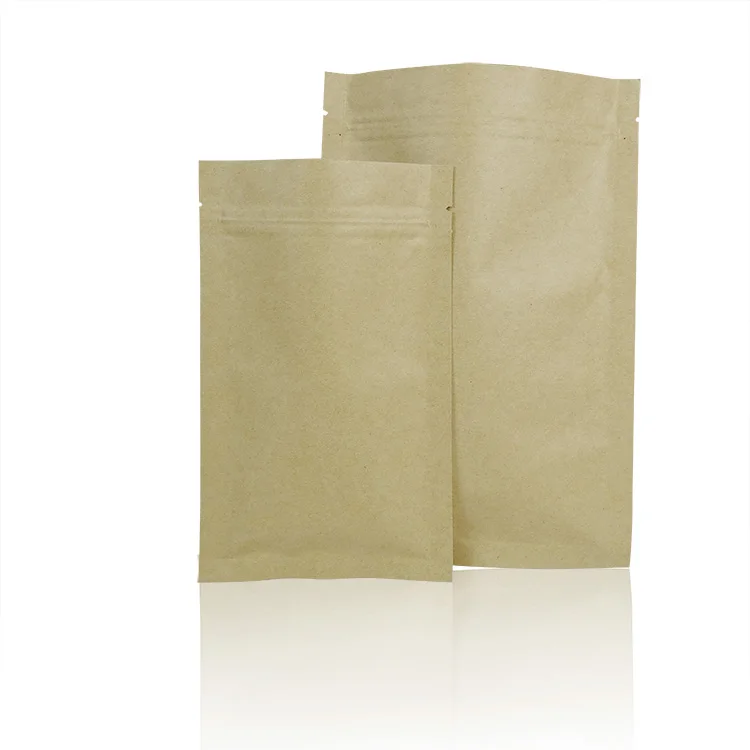 500 шт./лот 10*15 см Крафт-подставка для бумаги до молнии ziplock мешок еда Кофе подарочная упаковка для конфет сумки уплотнительное пакет из алюминиевой фольги