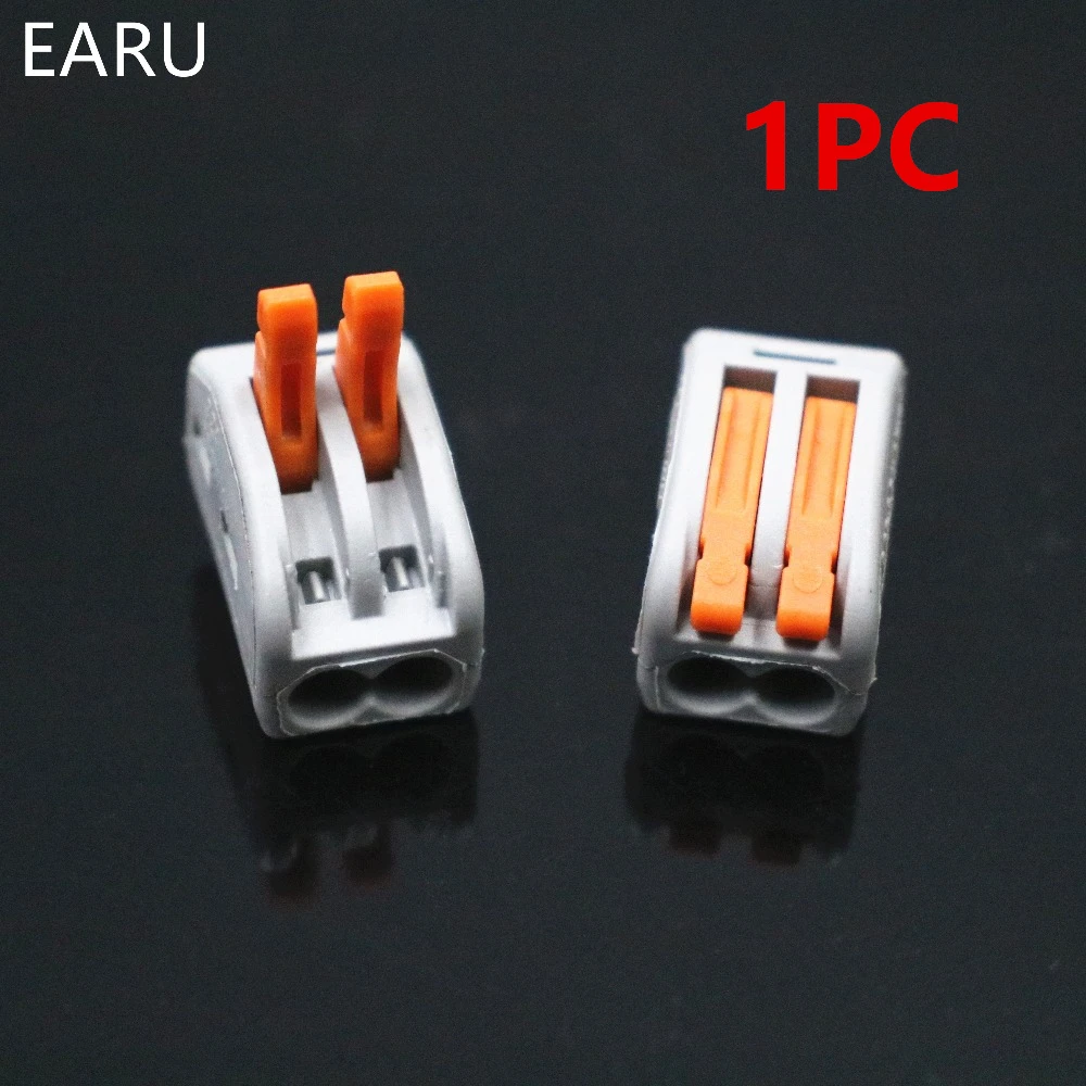 

1PC 222-412 PCT-212 PCT212 Quick Universal Compact Wire Wiring Connector 2 pin Conductor Terminal Block Lever 0.08-2.5mm2