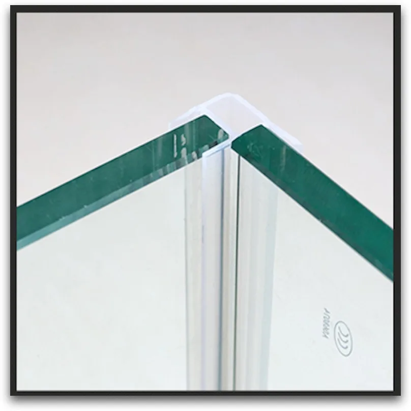 

Shower Stall Screen Balcony Frameless Glass Door Window Corner Angle Seals Sealing Strip Transparent Block Draft Water Dust 50m