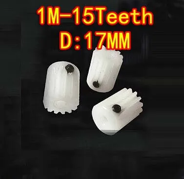

1M-15Tooth plastic POM nylon with convex spur gear transmission DIY model-Hole D:5MM long:20MM