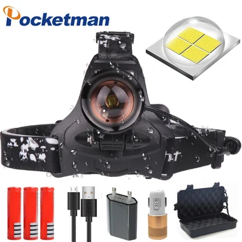 

60000 XHP70.2 Powerful Led Head lamp Rechargeable Led Headlamp XHP50 T6 head torch flashlight 18650 battery waterproof headlight