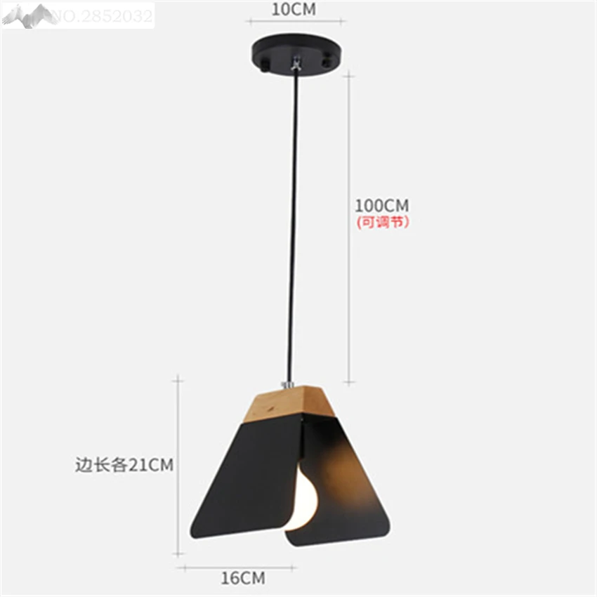 

LFH Nordic Style Post-modern Wooden Pendant Lights Creative Iron Art American Minimalist Bar Restaurant Study Balcony Lights