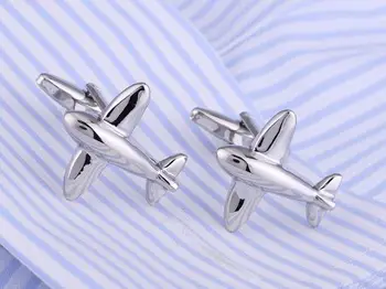 

20pairs/lot Classic Plane Cufflinks Cuff Links Copper Airplane Cufflinks Buttons Stud Men's Gift Fashion Jewelry Accessory