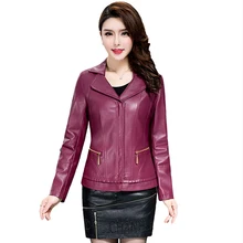 Осенняя кожаная одежда из овчины женская кожаная куртка короткая верхняя одежда moto rcycle Дизайн moto jaqueta de couro QH1055