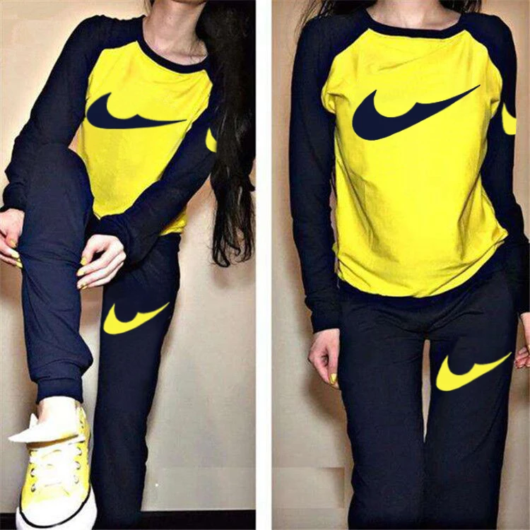 yellow nike jogging suit