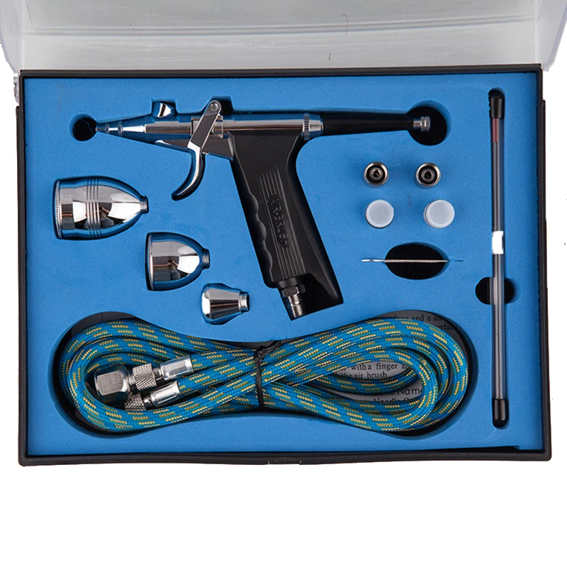 Airbrush Kit spray gun set 2CC/5CC/13CC cup capacity nozzle 0.3mm/0.2mm