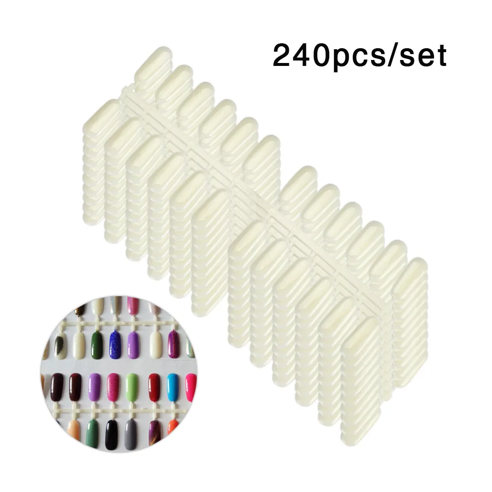 

240Pcs Nail Polish Organizer False Nail Art Tips Practice Training Color Card Manicure Display Stand Board Holder nuancier ongle