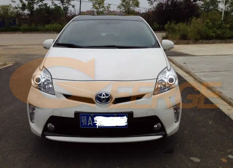 Для Toyota Prius 2010 2011 2012 2013 галогенная фара RF Bluetooth контроллер многоцветный RGB комплект светодиодов «глаза ангела»