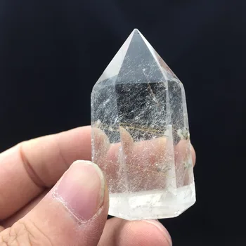 

2pcs a lots Natural Clear Rutilated Quartz Crystal Healing Wand feng shui natural stone and minerals Wedding Decoration