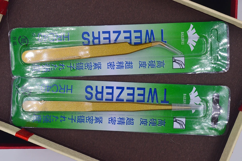 2 шт. Профессиональный Прямой и кривой Пинцет инструмент для наращивания ресниц Накладные ресницы макияж красота Пинцет из нержавеющей стали