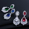 CWWZircons Elegant Chandelier AAA+ Cubic Zirconia Long Big Crystal Bridal Dangle Drop Earring for Wedding Jewelry CZ202 ► Photo 3/6