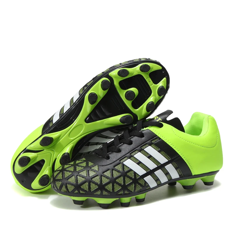 Men Football Soccer Boots Athletic Soccer Shoes 2018 New Leather Big Size High Top Soccer Cleats Training Football Sneaker Man soccer counts