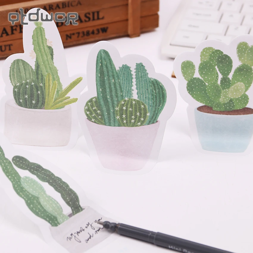 

Cactus Love Cute Sticky Notes Kawaii Sticky Memo Pad Creative Memo Pads Sticker Label Stationery Gift