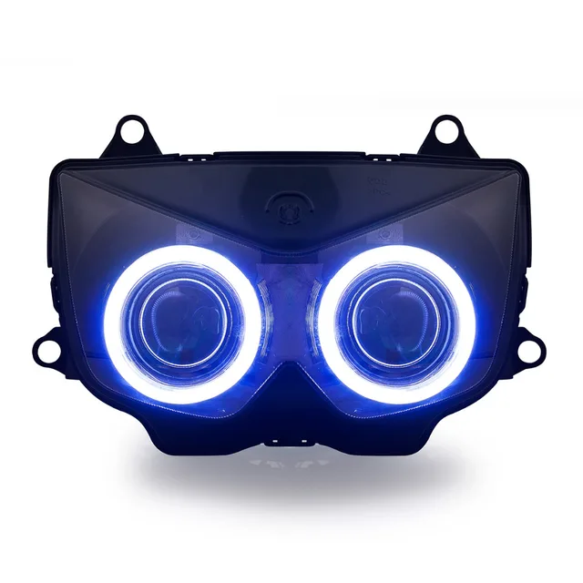 KT Headlight for Kawasaki Z1000 2003 2006 LED Angel Eye Motorcycle HID