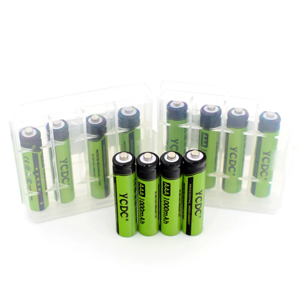 YCDC 4-20 шт./лот Ni-MH AAA 3A аккумуляторные батареи 1,2 в 1000 мАч для игрушечной мыши батарея с батарейным блоком