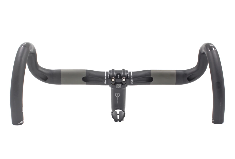 Puraraza-Road-carbon-handlebar-UD-Road-handlebars-With-Ultra-light-aluminum-alloy-stem-400-420-440mm (4)