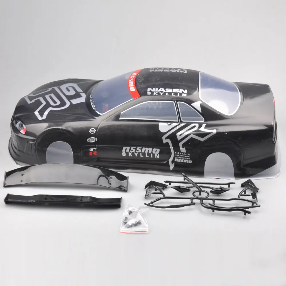 1/10 scale 020GR 190MM DIY Painted PVC Body Shell +Rear Wing Parts and Accessories For 1:10 RC Drift Model Racing Car Model Toys