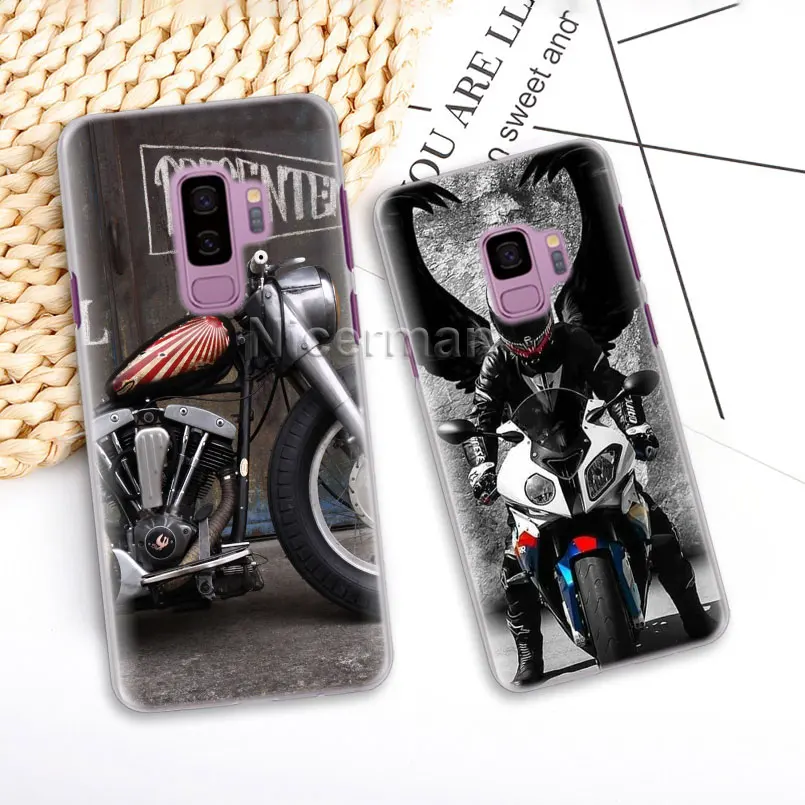 Чехол для телефона samsung Galaxy S10e S10 S8 S9 Plus S6 S7 Edge A40 A50 A70 M20, популярный винтажный спортивный Жесткий Чехол для мотоцикла