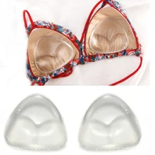 Женские подкладки бюстгальтера новые силиконовые 1 пара бикини купальник пуш-ап усилитель съемная прокладка вставки чашка Кристальный пикантный лифчик Perals