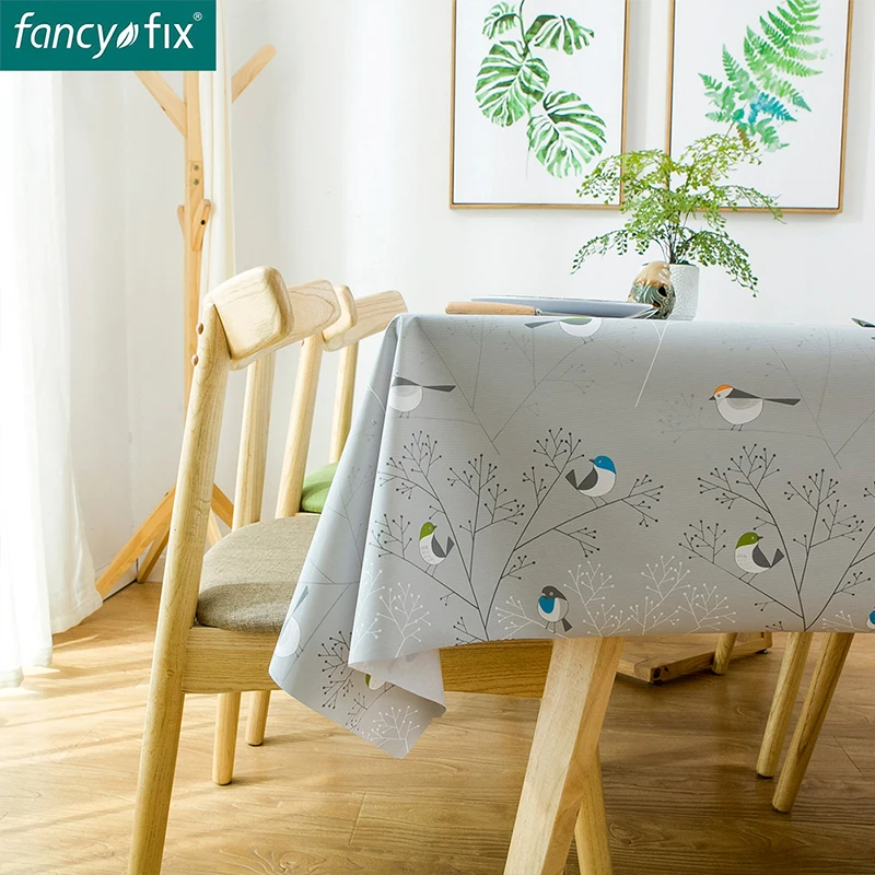 Fancy-Fix Elegant birds decorative table cloth for kitchen Oil-proof high temperature resistance tablecloth protection | Дом и сад