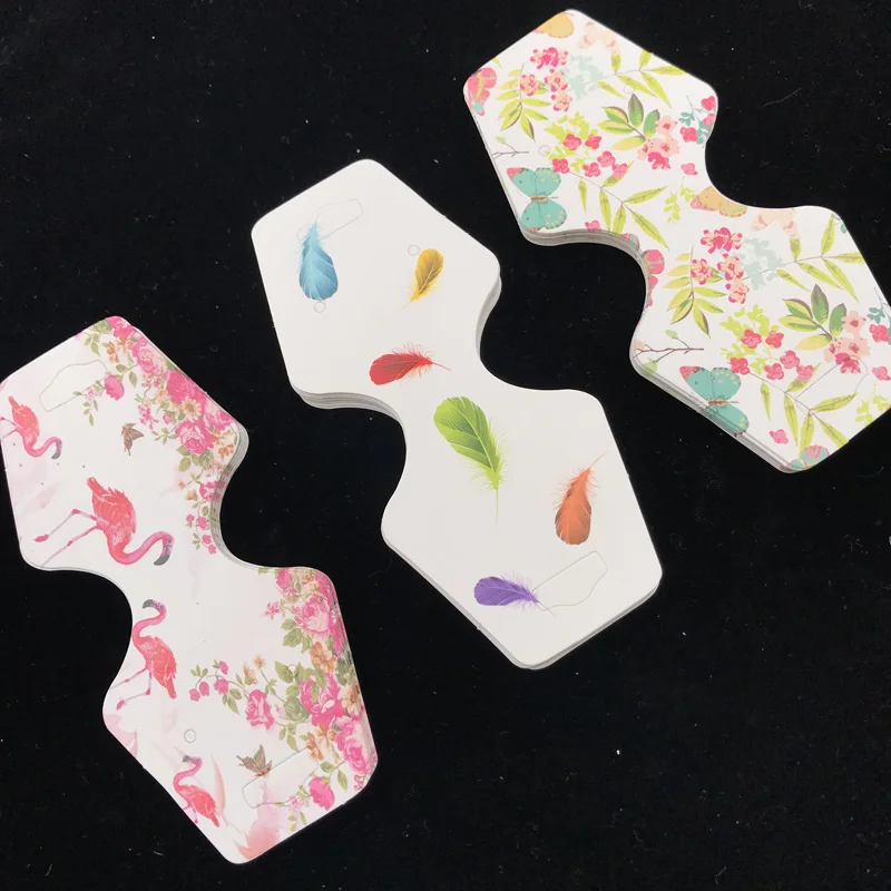 4,5x10 cm de tarjetas de papel para imprimir joyería pulsera pendiente colgar etiqueta Uds tarjetas para exhibir joyería etiqueta|Envase y exposición de joyería| -