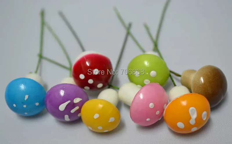 

Fairy garden Artificial foam mini colorful mushroom toadstool