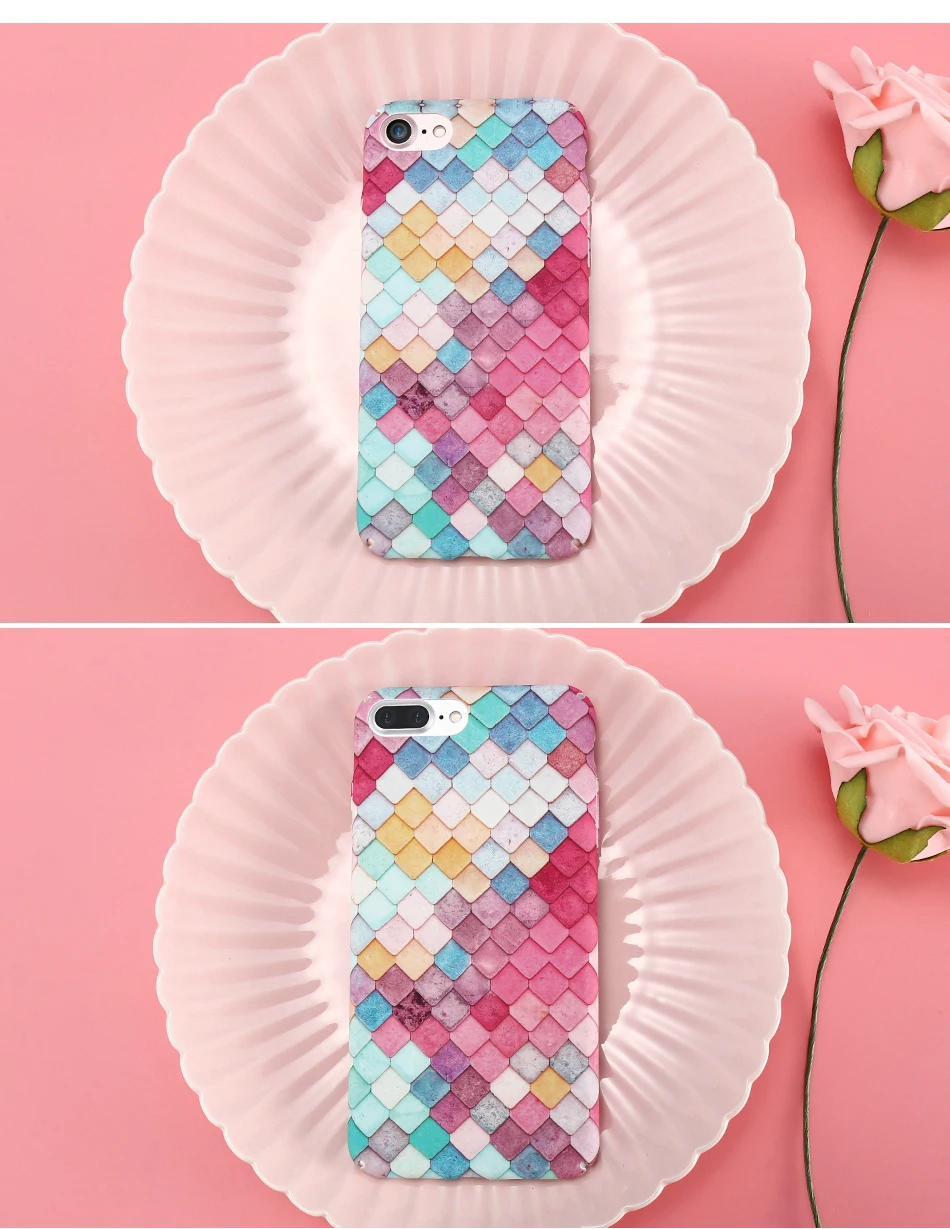 colorful grid scales phone case  (9)