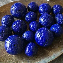 Один кусок лазурита Синий Круглый Резной 12-15 мм для изготовления ювелирных изделий DIY свободные бусы fppj бусины натуральный драгоценный камень
