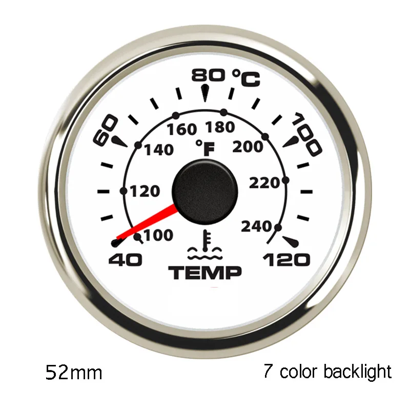 Advanced температура воды датчик цифровой метр fit автомобилей Грузовик Лодка судно яхты 8 цветов подсветка 40~ 120 градусов авто инструмент - Цвет: WS
