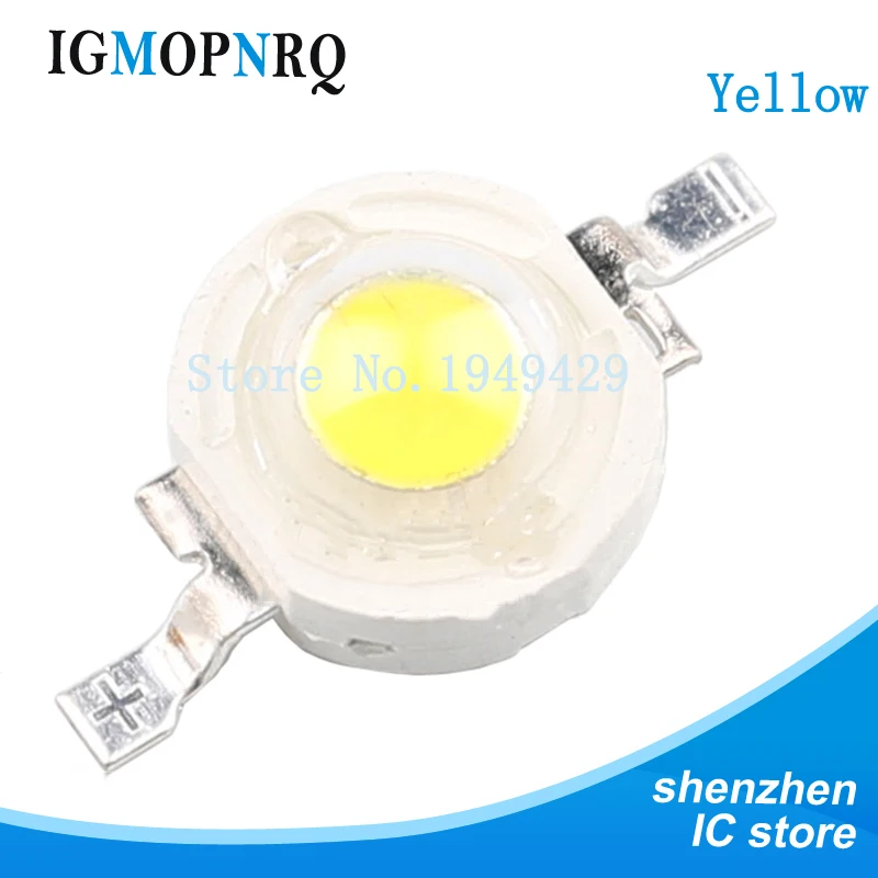 

10PCS/LOT 1W LED Yellow high power led bead high brightness yellow LED Diode Beads