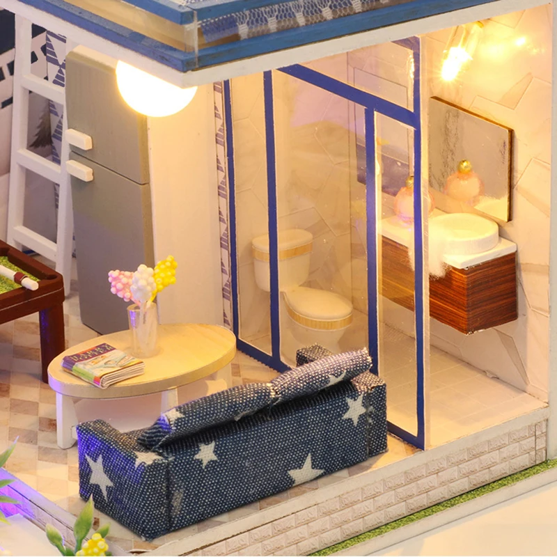 DIY Miniature Dollhouse Furnitures Assemble House Toys 3D Wooden Mini Puzzles Dollhouse Kits Toys for Children Birthday Gift DIY Miniature Dollhouse Furnitures Assemble House Toys 3D Wooden Mini Puzzles Dollhouse Kits Toys for Children Birthday Gift