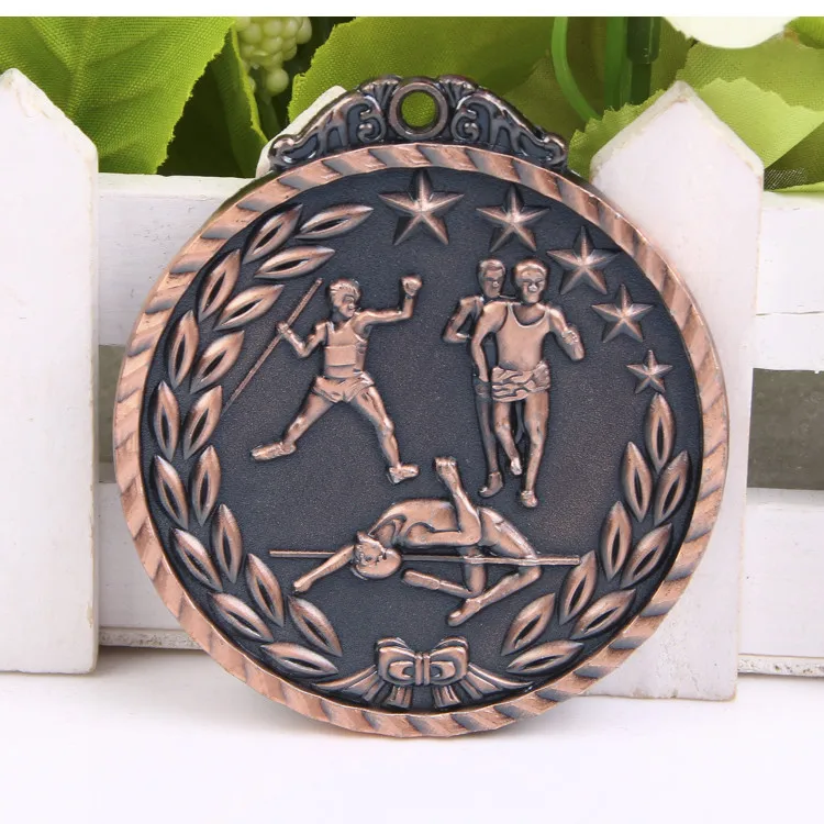 

Track and field medal atletismo gold silver bronze free engraving