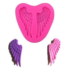

Angel wings cooking chocolate ice mold wedding decoration silicone mold baking fondant sugar process DIY cake