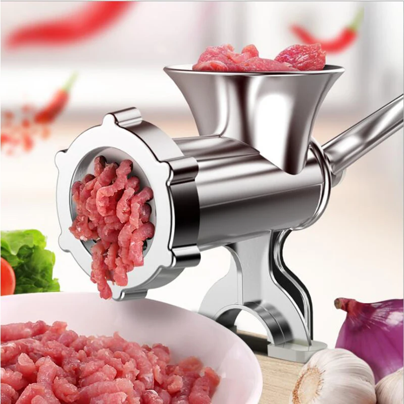  HOMETEE Manual Meat Grinder Household Meat Grinder Sausage Hot Dogs Multi-Function Vegetable Choppe - 32928195106
