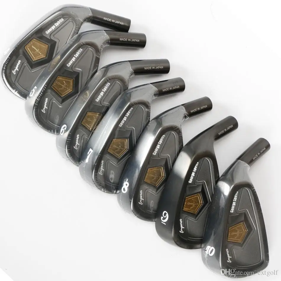 

george spirits golf clubs irons haed Grand Emperor 4-10 7pcs Black Golf Forged Irons freeshipping