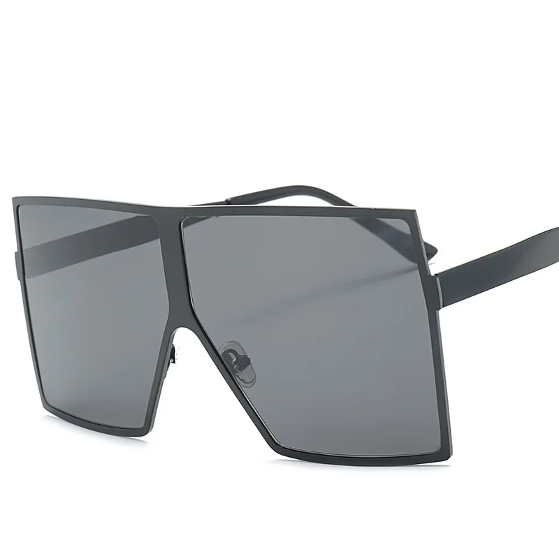Негабаритные Квадратные Солнцезащитные очки женские винтажные Модные металлические оправы серые градиентные тонированные цветные линзы Feminino солнцезащитные очки UV400 оттенки