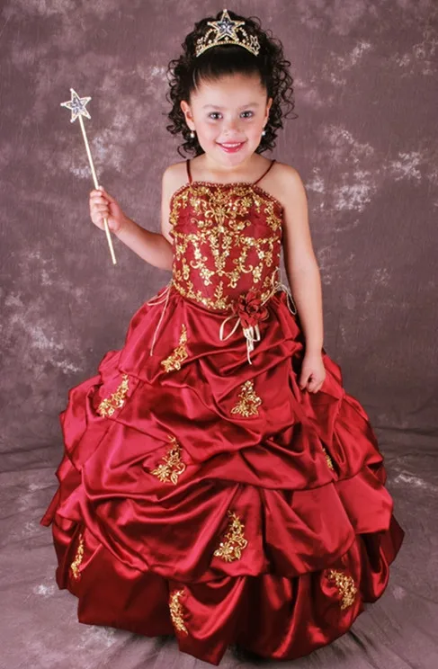 2014 New Fashion Off the Shoulder Ball Gown Appliques Taffeta Flower Girl Dresses ZY1057 | Свадьбы и торжества