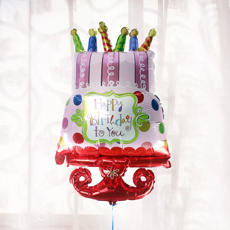 Воздушный шар из фольги в форме торта на день рождения 2 вида 100*50 см|decorative