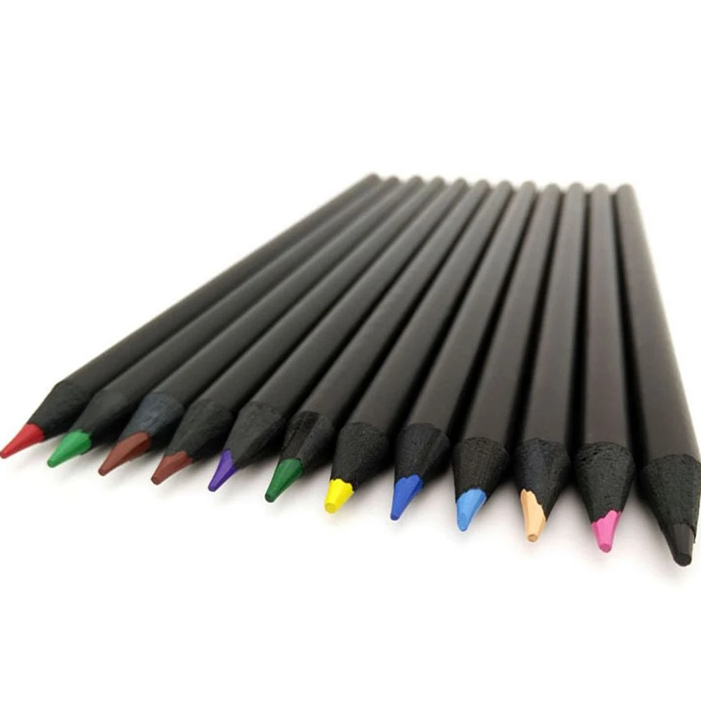 12 шт. красочный карандаш принадлежности для рисования школьные дети канцелярские книги ремесло