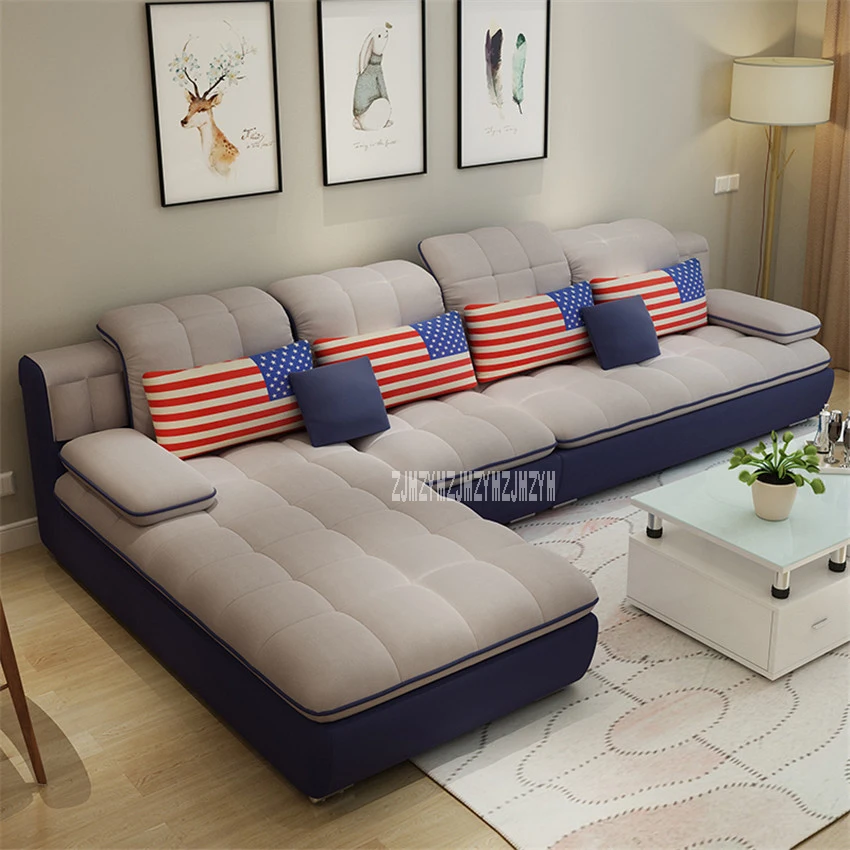 

Living Room Sofa Combination Home Furniture Sofa Set L-Shape Sectional Couch Recliner Couch Frame B042 Modern Simple