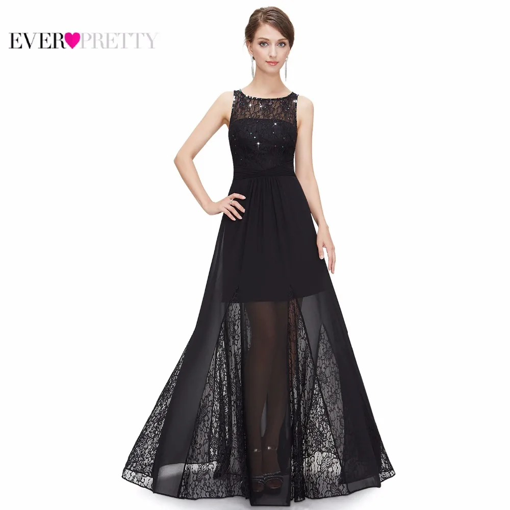 [Clearance Sale] Prom Dress Sexy Elegant Sleeveless Long Black Evening