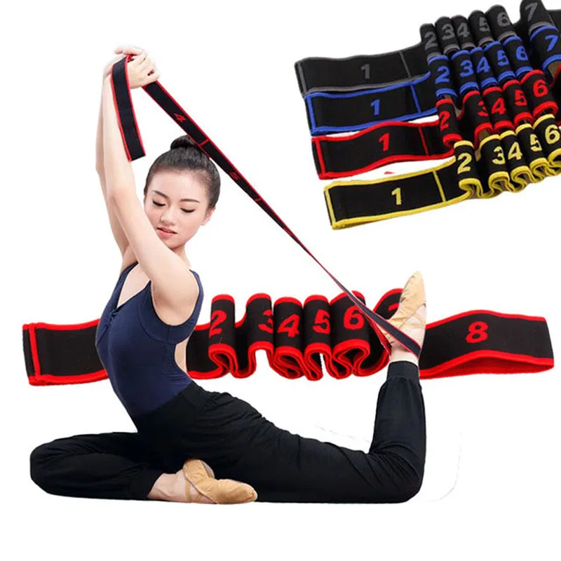 Yoga Stretch Resistance Bands Adult High Elasticity Multi-segment Belt Assisted Stretching Fitness Products | Спорт и развлечения